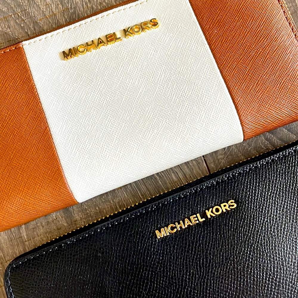 2 Michael Kors clutch wallets